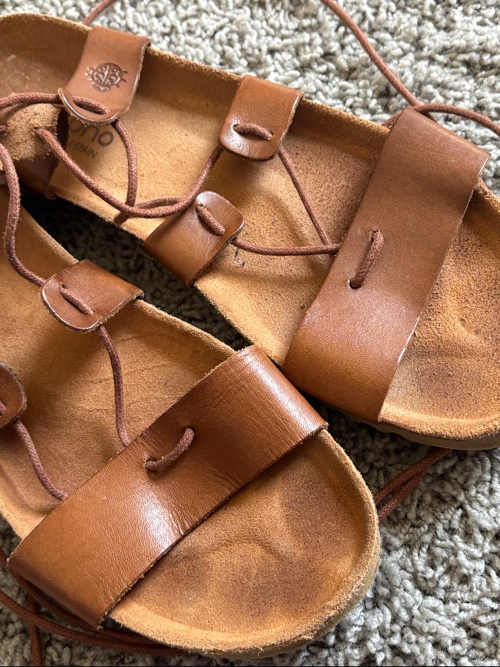 Yokono brown leather lace-up gladiator sandals - Picture 13 of 13